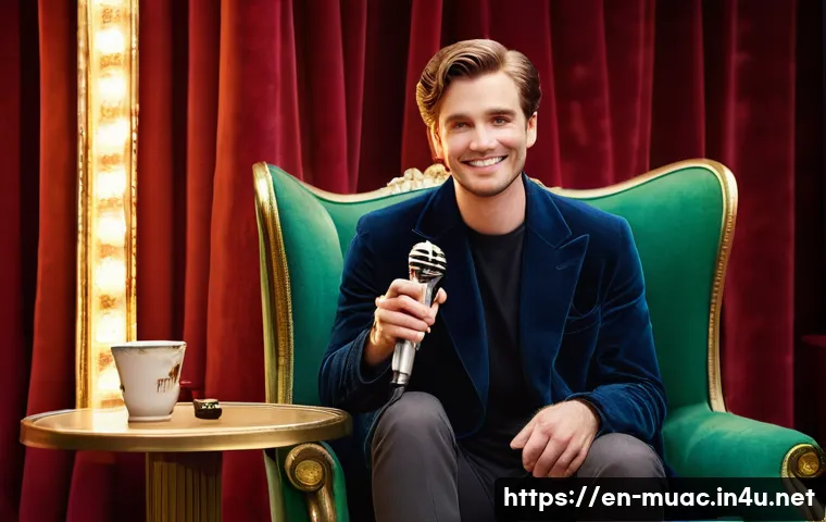 뮤지컬 배우와 팬미팅 준비 과정 - **Prompt: "An intimate and vibrant fan meeting featuring a beloved Broadway star. The star, dressed ...