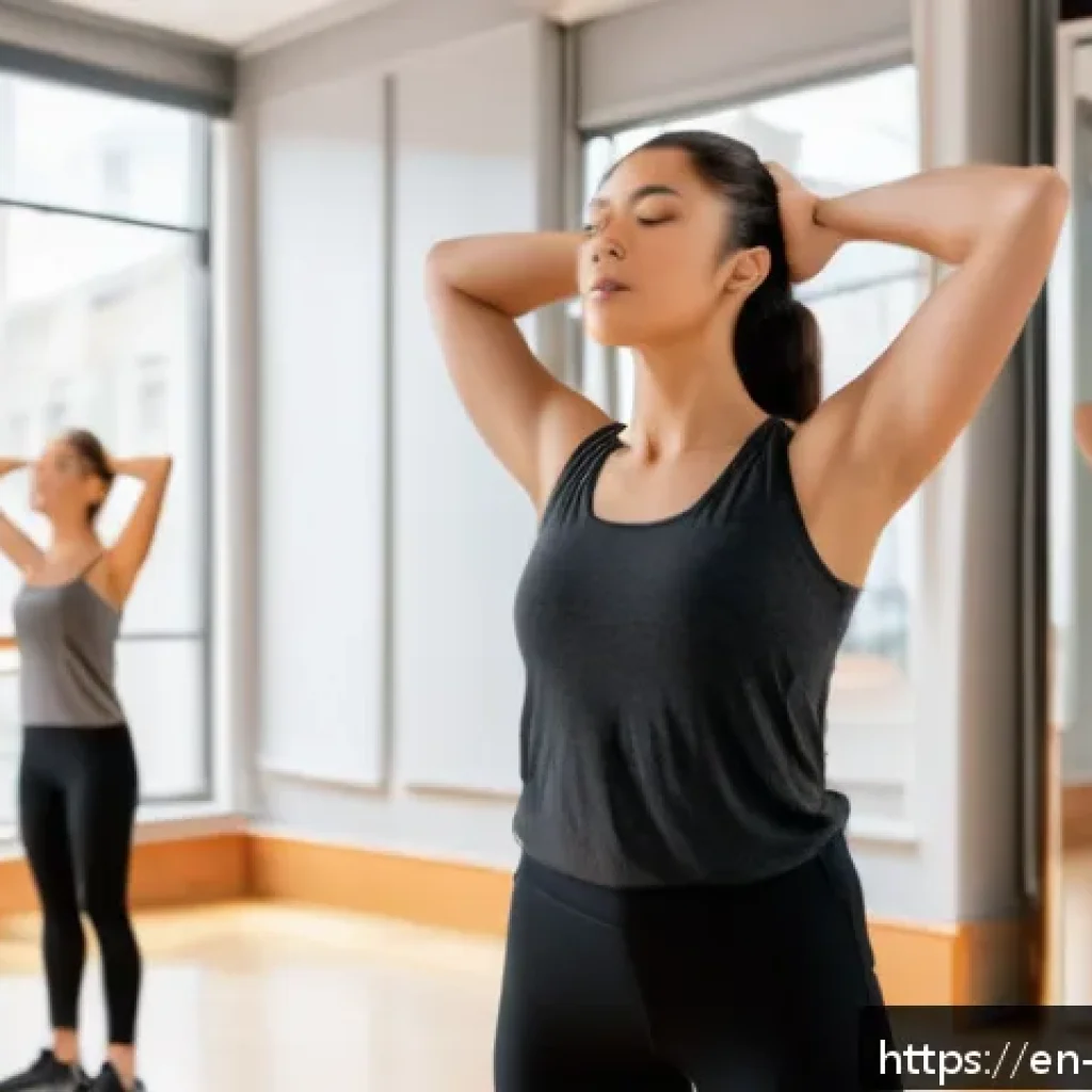 뮤지컬 배우 보컬 트레이닝 가이드 - A professional musical theater singer practicing diaphragmatic breathing in a spacious rehearsal stu...
